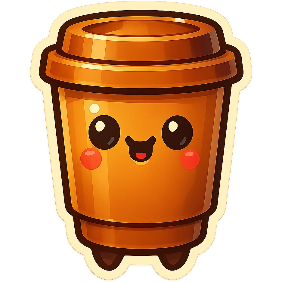 Tall coffee cup, planning emoji