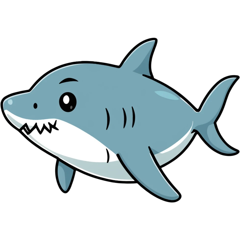 shark with legs cartoon sticker emoji