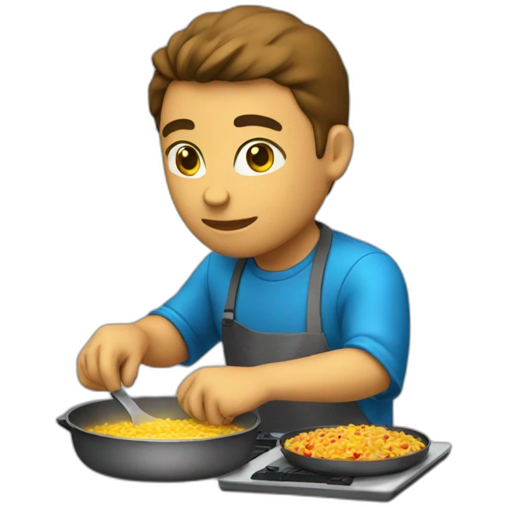 coder cooking up code emoji