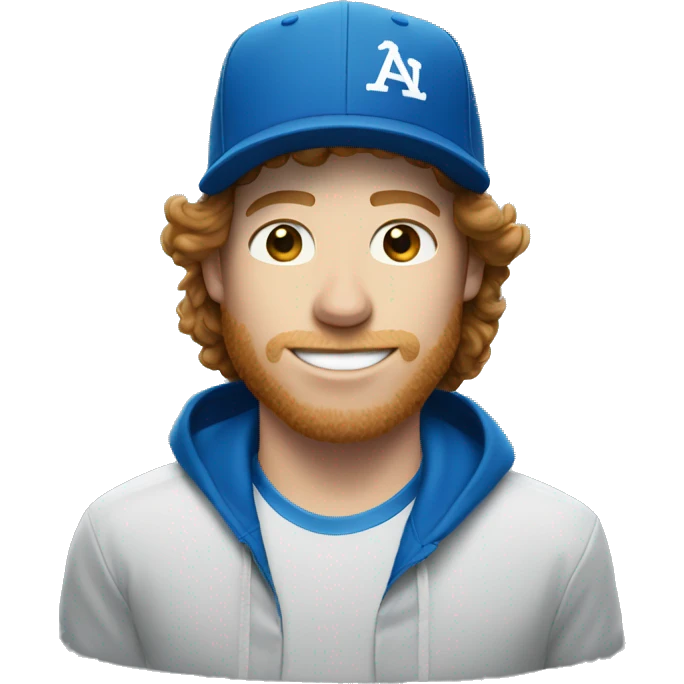 Shaun White with a blue baseball cap emoji
