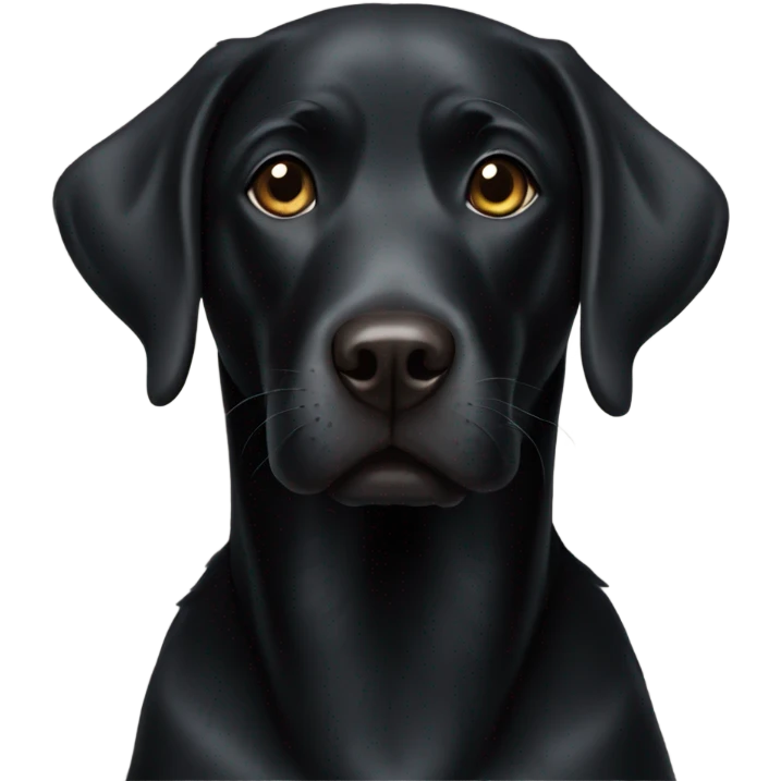 Black labrador emoji