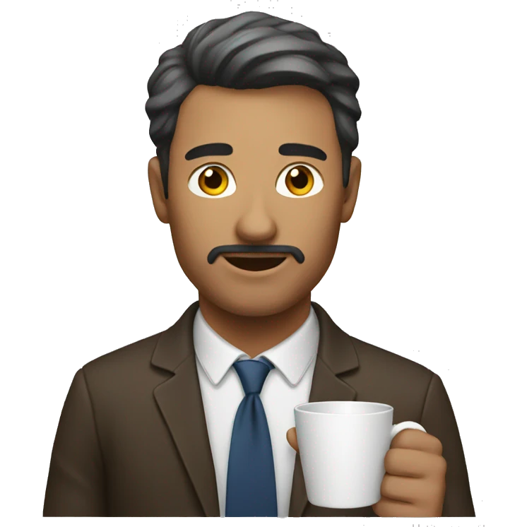 a man with cup emoji