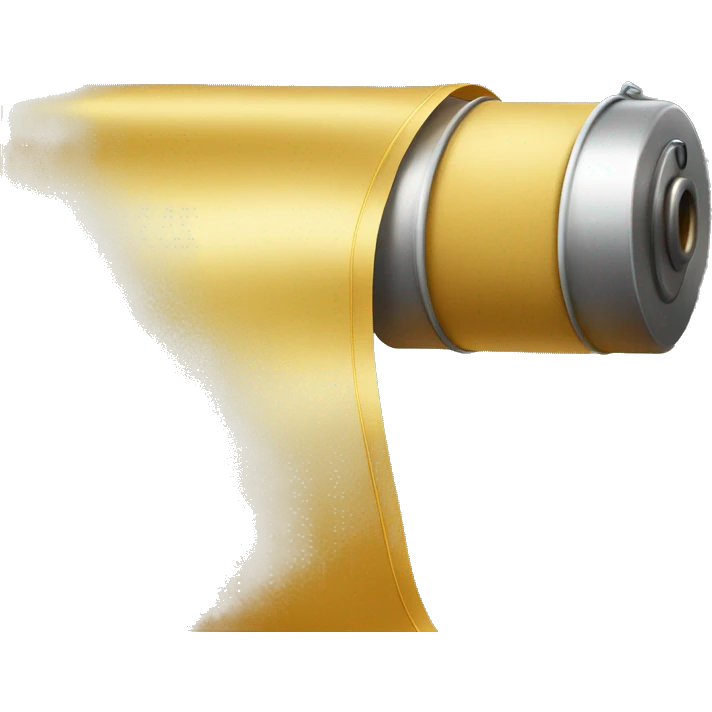 SHINY GOLDEN ROLL OF FABRIC ON TUBE WITH LOCATION PIN  emoji
