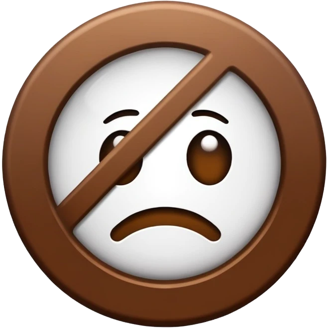 The sign with the inscription : Not in place is brown and white emoji