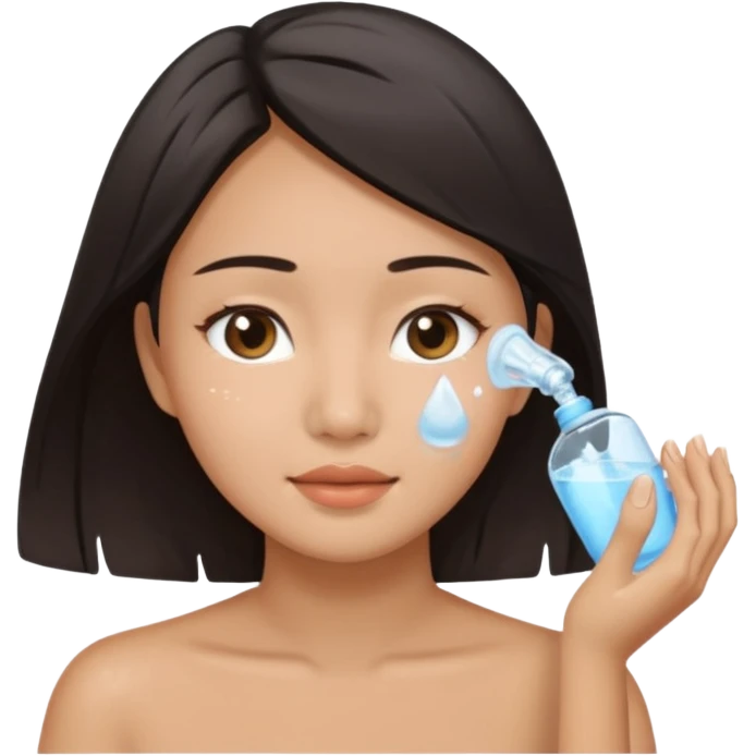 Asian Woman Washes Face emoji