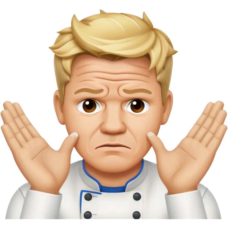 gordon ramsay rubbing his face emoji