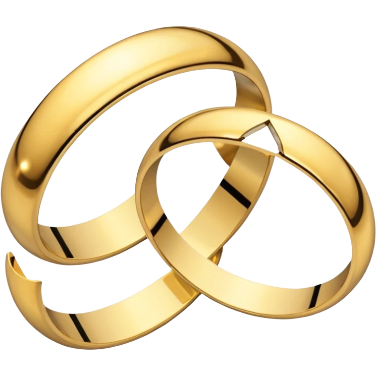 Broken wedding ring  into two piece  emoji