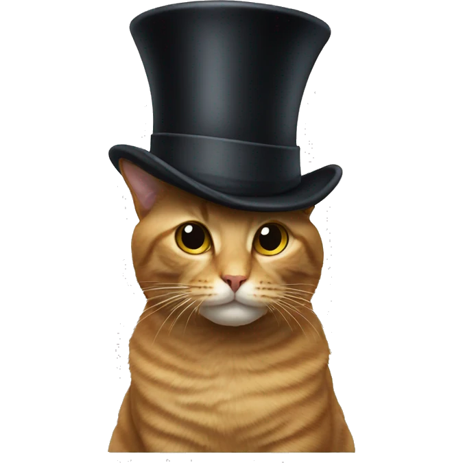 Cat with a top hat  emoji