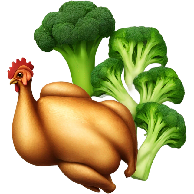 Chicken and broccoli dinner emoji