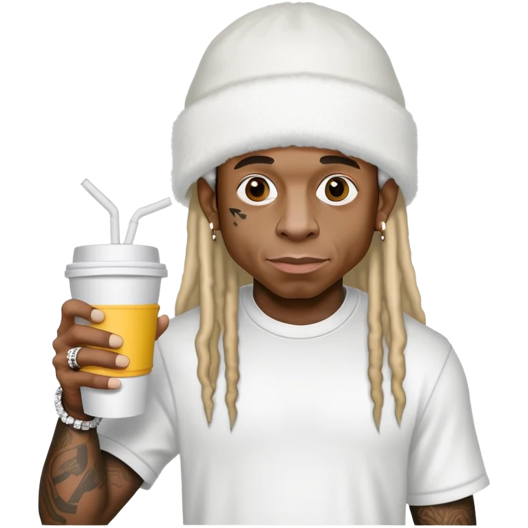 lil wayne holding two styrofoam cups emoji