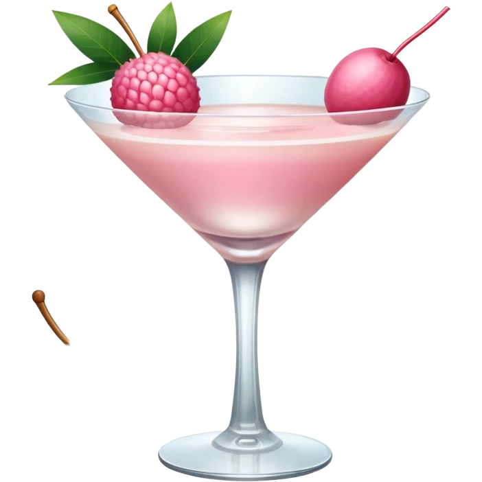 baby pink lychee martini drink emoji