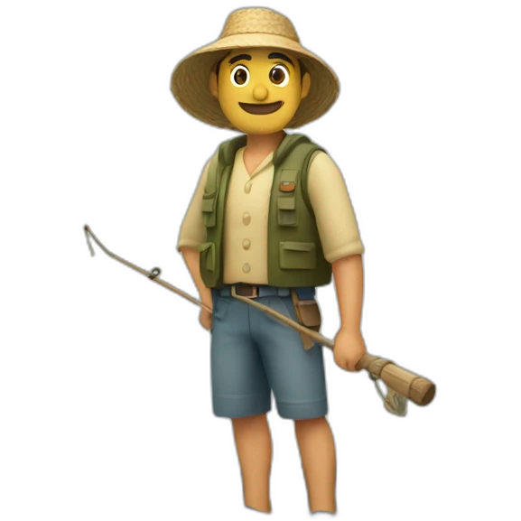 Pescador en un bote emoji