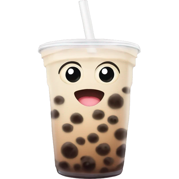 Boba tea with eyes cute  emoji