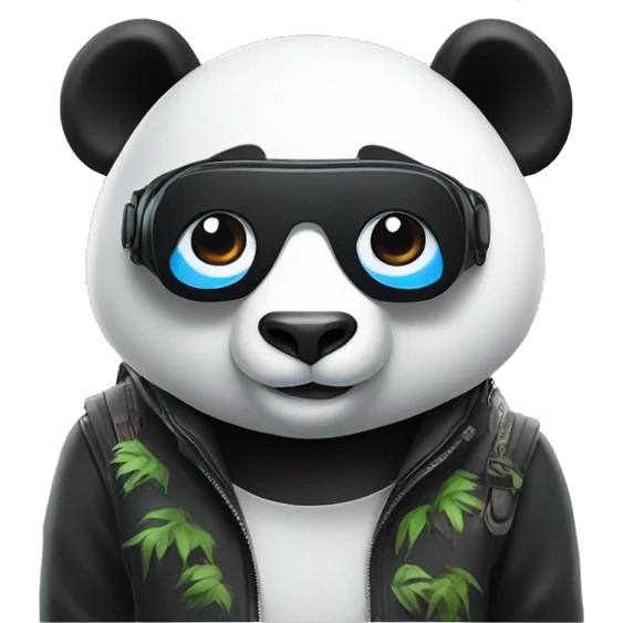 panda wearing meta quest vr headset emoji