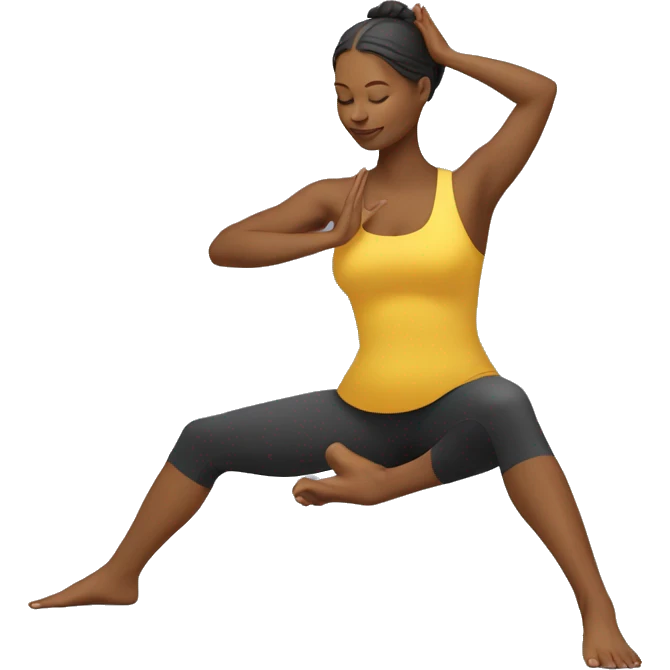 yellow lotus yoga pose emoji