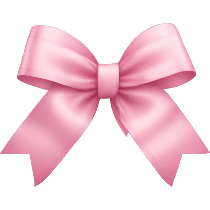 light pink ribbon bow emoji
