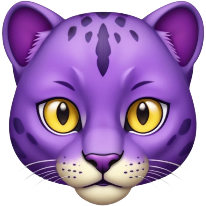Purple Panther face turned to the slight right emoji
