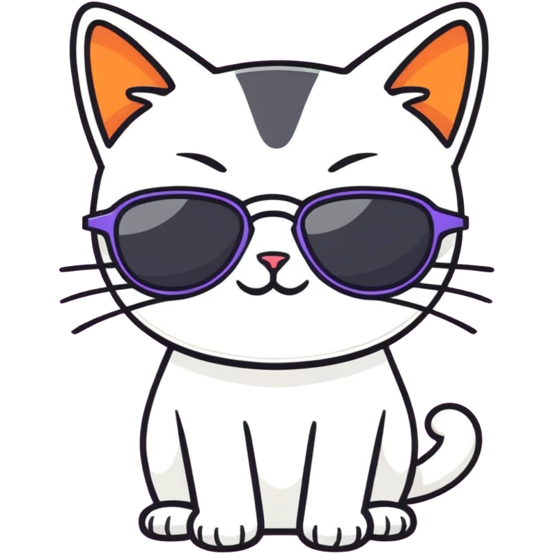 Cat with sunglasses emoji