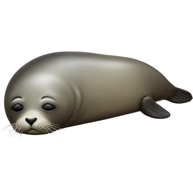 very tired seal lying down emoji