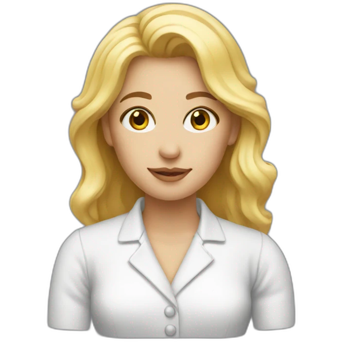 Blonde artist painter emoji