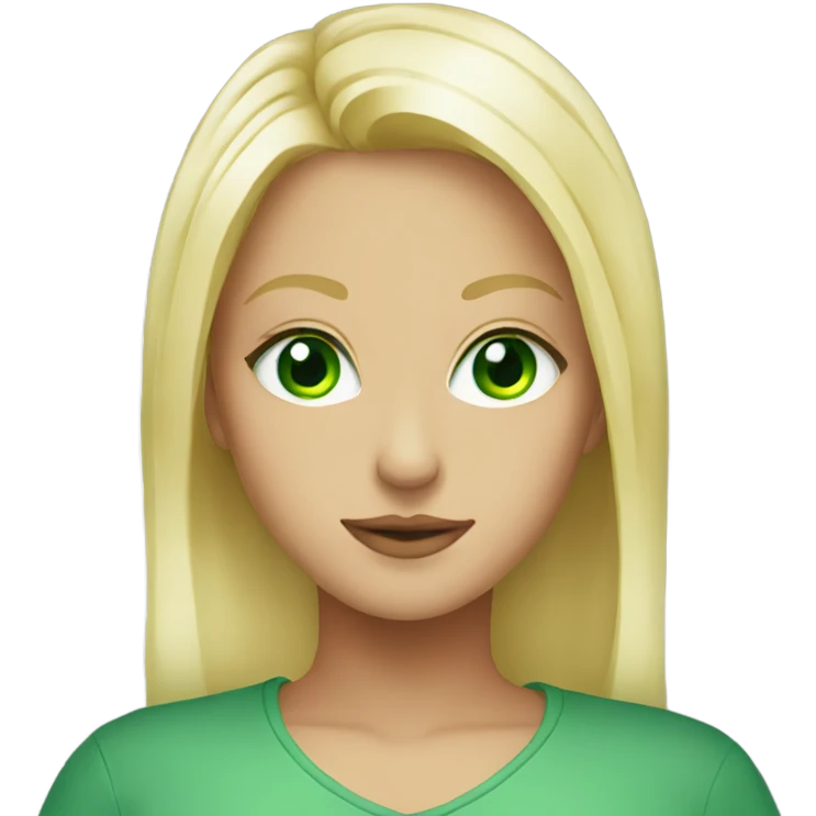 Blonde kiropractic green eyes  emoji
