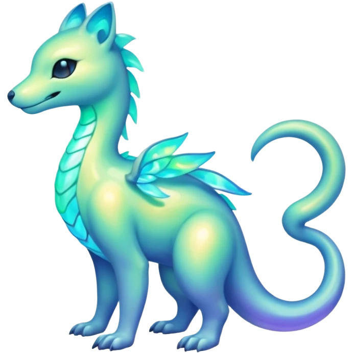 Opalescent Luminescent Fakémon-creature-fusion (full body) emoji