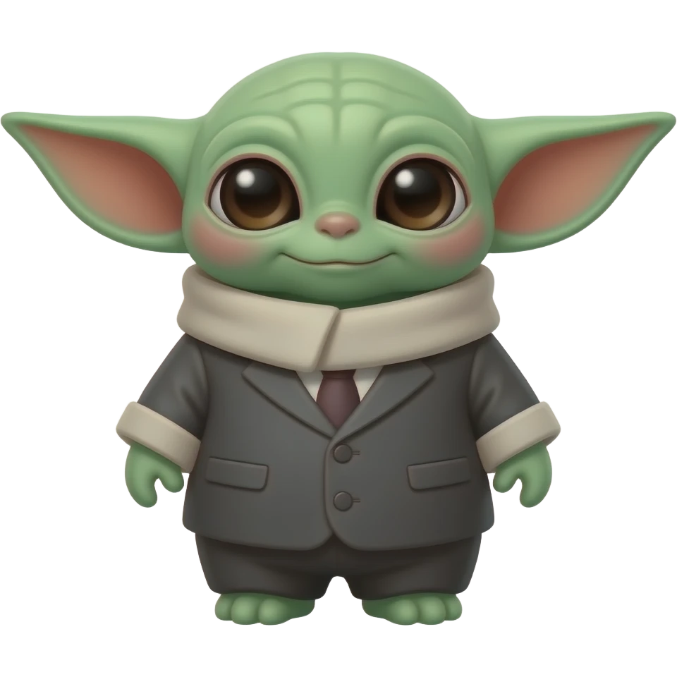 grogu wearing suit emoji