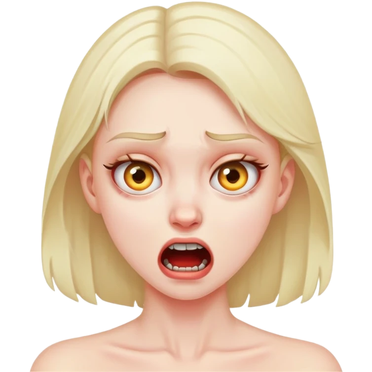 Girl mad hold her neck emoji