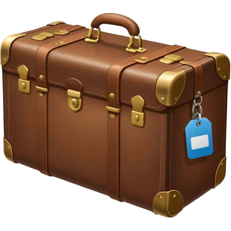 suitcase with tag emoji