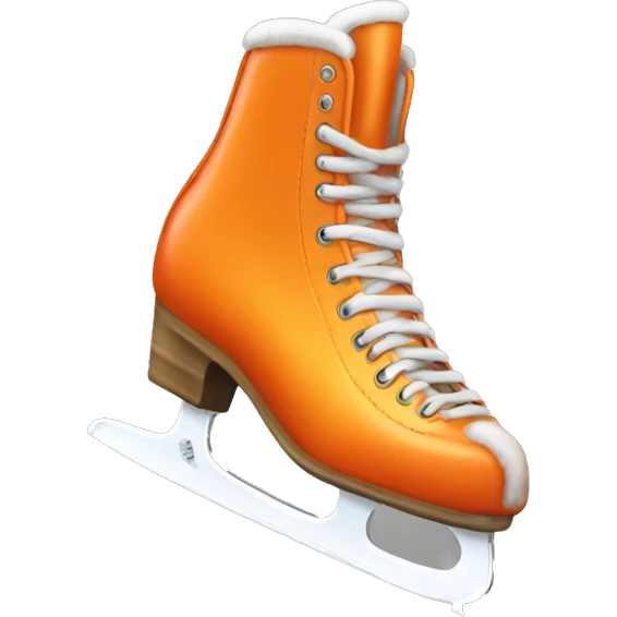 Orange ice skates realistic  emoji