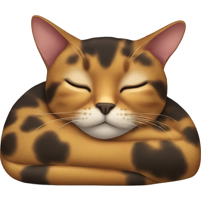 tortishell cat sleeping emoji