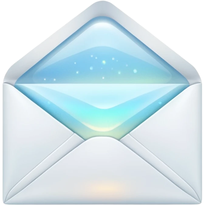 a beautiful romantic white opal envelope emoji