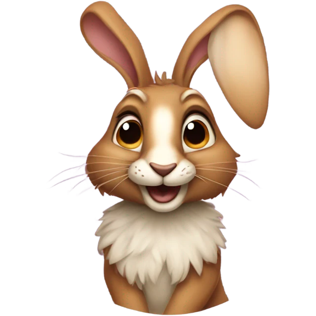 a fantasy hare cartoon style that plays a lyra emoji