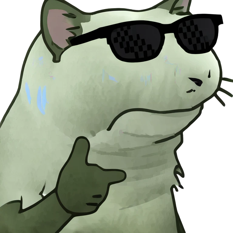 Cat with sunglasses emoji