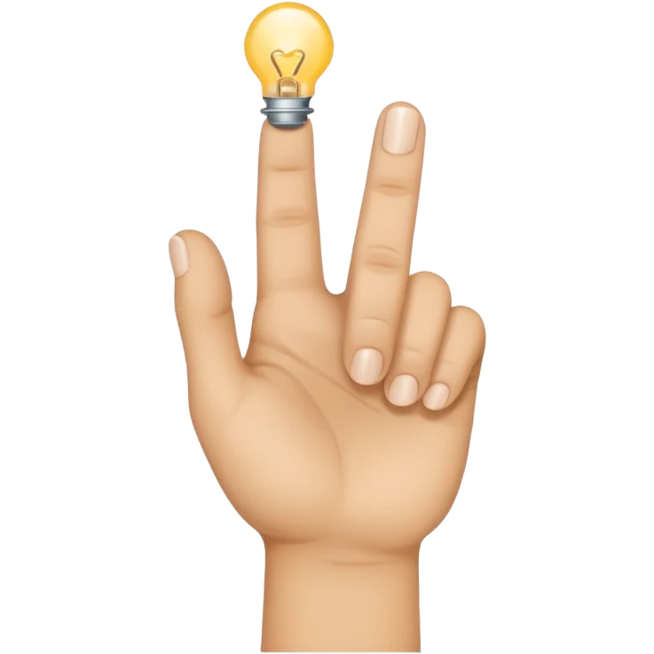 A hand with stuff in two fingers emoji