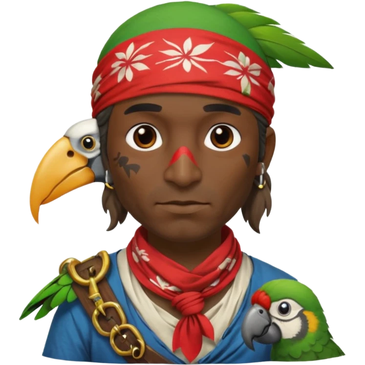 pirate and parrot emoji