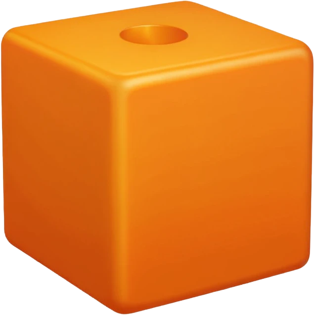Orange block with a Orange block on the top emoji
