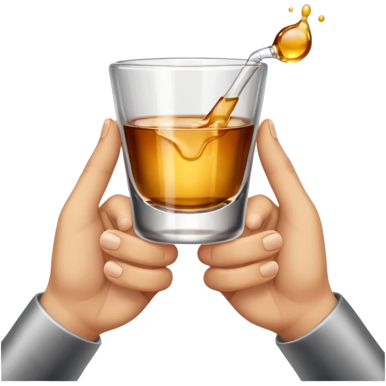 holding hand shot glasses emoji