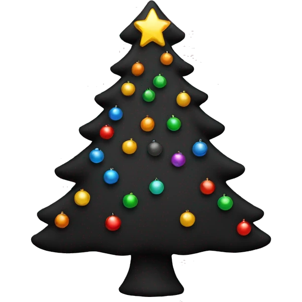 black christmas tree emoji