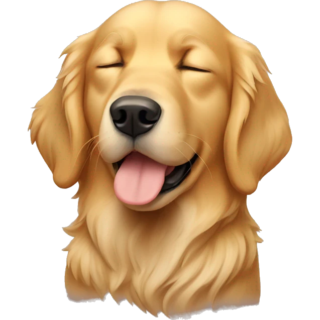Golden retriever which sleep emoji