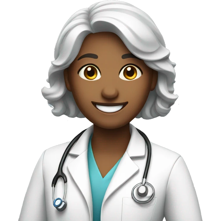 a smiling beautiful doctor emoji