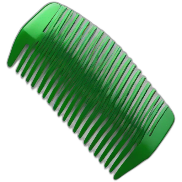 hair comb green emoji