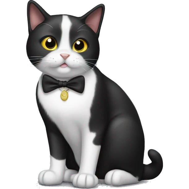 Tuxedo cat stinky emoji