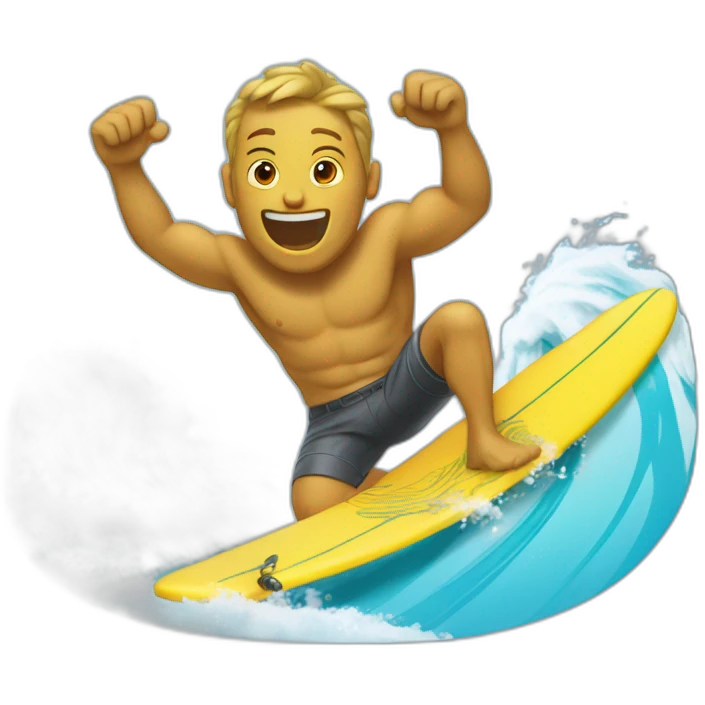 Épouvantail faisant du surf emoji