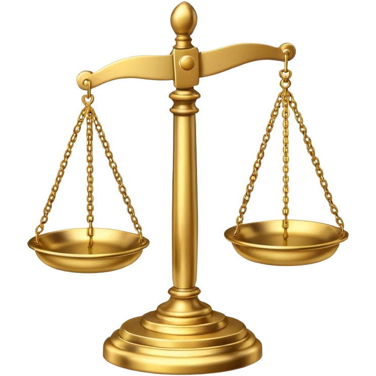 Scales of justice with gavel emoji