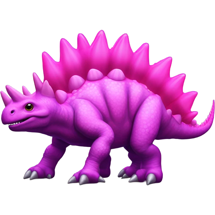 Neon pink stegosaurus  emoji