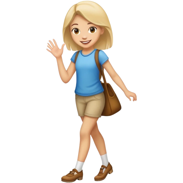 Sneaky girl tip toe emoji