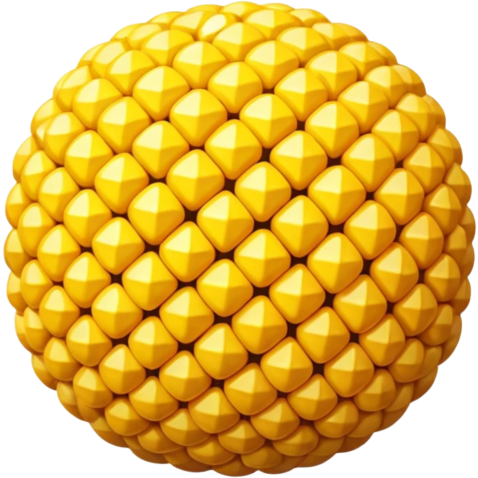 Corn in the shape of a ball emoji