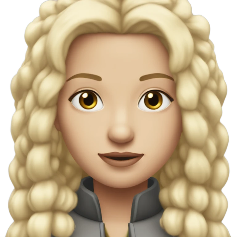 Straight haired blonde ￼ queen of the North  emoji