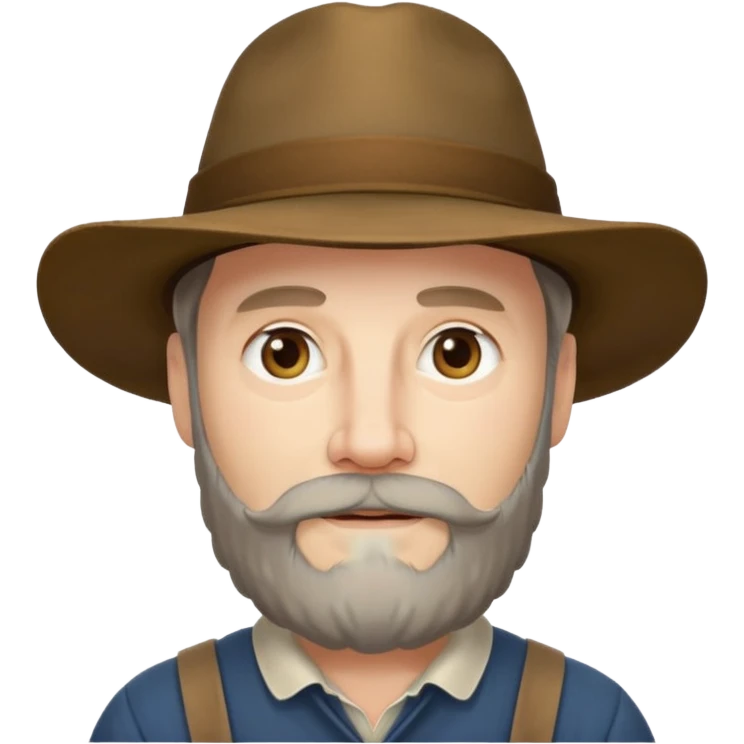 Puritan farmer male middle age with beard emoji